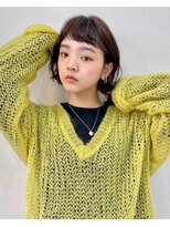 レイラバイアフロート 吉祥寺(Lila by afloat)&nbsp;オン眉ボブ/短め前髪/パーマボブ/耳掛けボブ