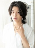 かき上げバングのエアリー脱力系ミディa与野10代20代30代