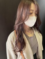 マージュ ギンザ(marju GINZA)&nbsp;顔まわりレイヤーカットとピンクベージュ
