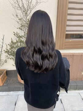 ルヴェール(Le Vert) 矯正しても巻ける！　美髪縮毛矯正×暗髪ブルーグレージュ