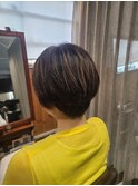 20代30代40代前下がりストレート小顔補正立体カット