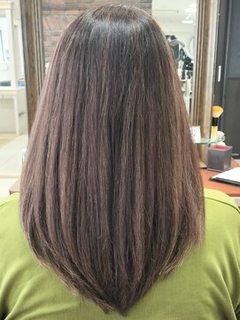ヘアークリアー 春日部 大人可愛いロングレイヤーバイオレットブラウン/30代40代50代