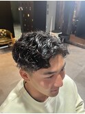 ハイライト/マッシュパーマ/ウルフ/アッシュブラック/柏/MEN'S