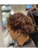 スパイキーショート/ブルーブラック/フェザーパーマ/銀座