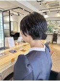 ショートパーマショートカット前髪あり前髪なし20代30代40代