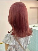 ダブルカラーピンクベージュケアブリーチハイトーン髪質改善