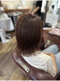 セットが楽な切りっぱなしボブ