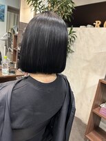サロン ド ロイ(Salon de Roi)&nbsp;神戸髪質改善！酸性ストレート丸みボブ！韓国風ブルーブラック