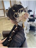 成人式/前撮り/ヘアセット/編みおろし/高校生