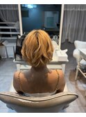 ショートヘアの巻き下ろし