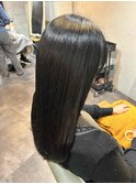 【黒髪×上質ストレート】艶が溢れるミニマルロング