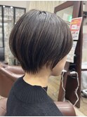 ショートボブ　脱白髪染め　大和八木　