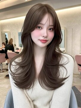 クイーン バイ ノイズ 西院(QUEEN by noism) ナチュラルレイヤートレンドカラー韓国風シースルーバング