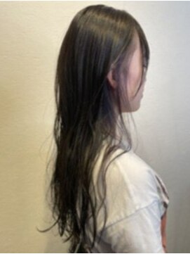 ナフィ バイ エイム 町田店(Nafie by eim) イヤリングカラー/インナーカラーパープル/巻き髪ロング/韓国風