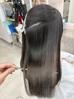 シルク バイ エスト 成増店(silk by est) ブリーチ+黒染め+縮毛矯正履歴の超難関縮毛矯正