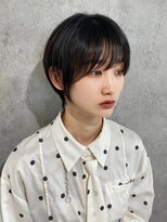 エアー 青山(AIR) 前髪あり耳掛け丸みボブコンパクトショート20代30代40代50代