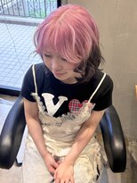コージーベルベット(Cosy Velvet)&nbsp;ブリーチ2回◆ホワイトピンク×グレージュ ルーツ♪【haruka】