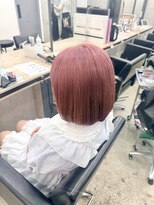 アジールヘア 赤羽駅南口店(agir hair)&nbsp;透明感重視の青みピンクボブ/ブリーチ