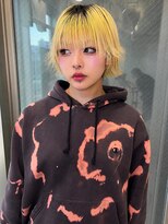ニューヨークニューヨーク 三宮駅前店(NYNY) ハイトーンミニウルフ×ぱっつんバング
