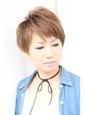 【amule hair】オシャレ上級者☆刈り上げアッシュショート
