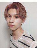 メンズピンクヘア