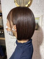 耳掛けボブ　大人可愛い