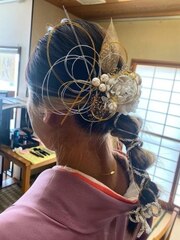 〈ラピッシュ桜田店〉ヘアセット着付け着物袴成人式前撮りお祝い