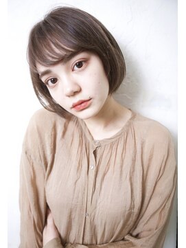 グランアージュ 池袋東口店(grandage) 大人可愛い×ピンクベージュ/厚めバング/小顔顎ラインボブ/池袋