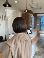 アース 三田南ウッディタウン店(HAIR&MAKE EARTH) 20代30代40代前下がりストレート大人ボブリップライン