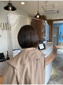 20代30代40代前下がりストレート大人ボブリップライン