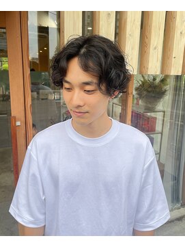シプレ(cipre) メンズカット x クセ毛風パーマ