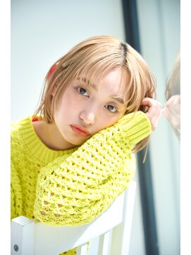 リトル 通町筋(little) ヘルシーベージュ切りっぱなしボブ
