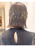 ボブアレンジ　ヘアアレンジ　ピンアレンジ