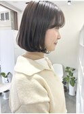 丸みボブ/内巻きボブ/オリーブベージュ