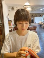 ポタム 東中野(potamu)&nbsp;ワイドバングのショートボブ