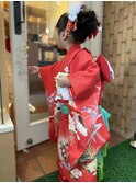 《直方／着付け》七五三ヘアセット／着付け