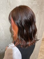 グランデュール 藤枝店(GRANDEUR)&nbsp;オレンジベージュ/ダブルカラー/インナーカラー/ケアブリーチ