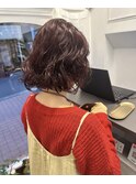 【白岩】ボブパーマ×秋カラー