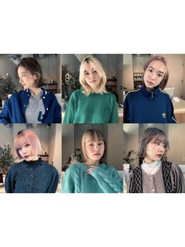 インナーカラー,イヤリングカラー,ブリーチなしダブルカラーが人気*[府中/ブリーチ/カラー/トリートメント]