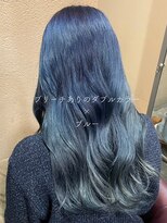 サラジュ 仁川店(SARAJU)&nbsp;【ブリーチあり】ダブルカラーカラー×ブルー