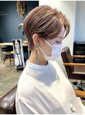 【CROP】ショートヘア×白髪ぼかし×ハイトーンベージュ
