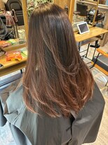 マスカリ(muscali)&nbsp;【原田】バレイヤージュ　ピンクブラウン