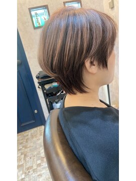 シンミシエル 京都北野白梅町(shinmiciel) ナチュラルショート前髪ありイメチェン30代40代50代60代ショート