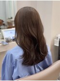 大人ミディアム/簡単ヘアセット/モカブラウン/レイヤーカット