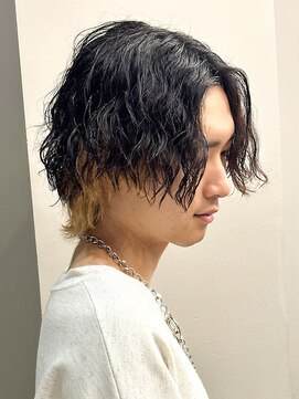 エルマーク 梅田(L-MARK) センターパート/波巻きパーマ/スパイラルパーマ/men's