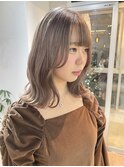 ミルクティーベージュ/グレージュ/ブリーチ1回/ミルクティー