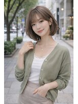 アグ ヘアー ロジェット 松本桐店(Agu hair rojet)&nbsp;透明感グレージュ×レイヤーボブ