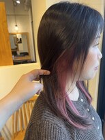 キールーム(Kir'oom)&nbsp;インナーカラー/ケアブリーチ使用/ローズピンク