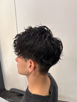 エクファ ヘア リゾート 大津 瀬田店(ex-fa hair resort) ミルクティーブロンド/ダークブルー/デジタルパーマ/大津/瀬田