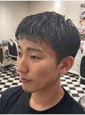 波巻きツイストスパイラルリバースセンターパートニュアンスパY